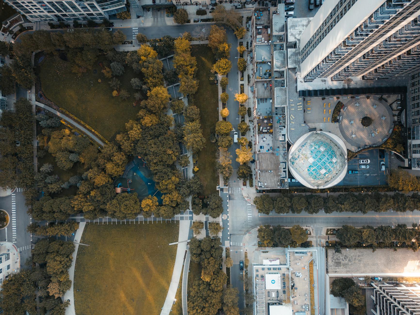 CityLife district park and contemporary Milan neighborhoods