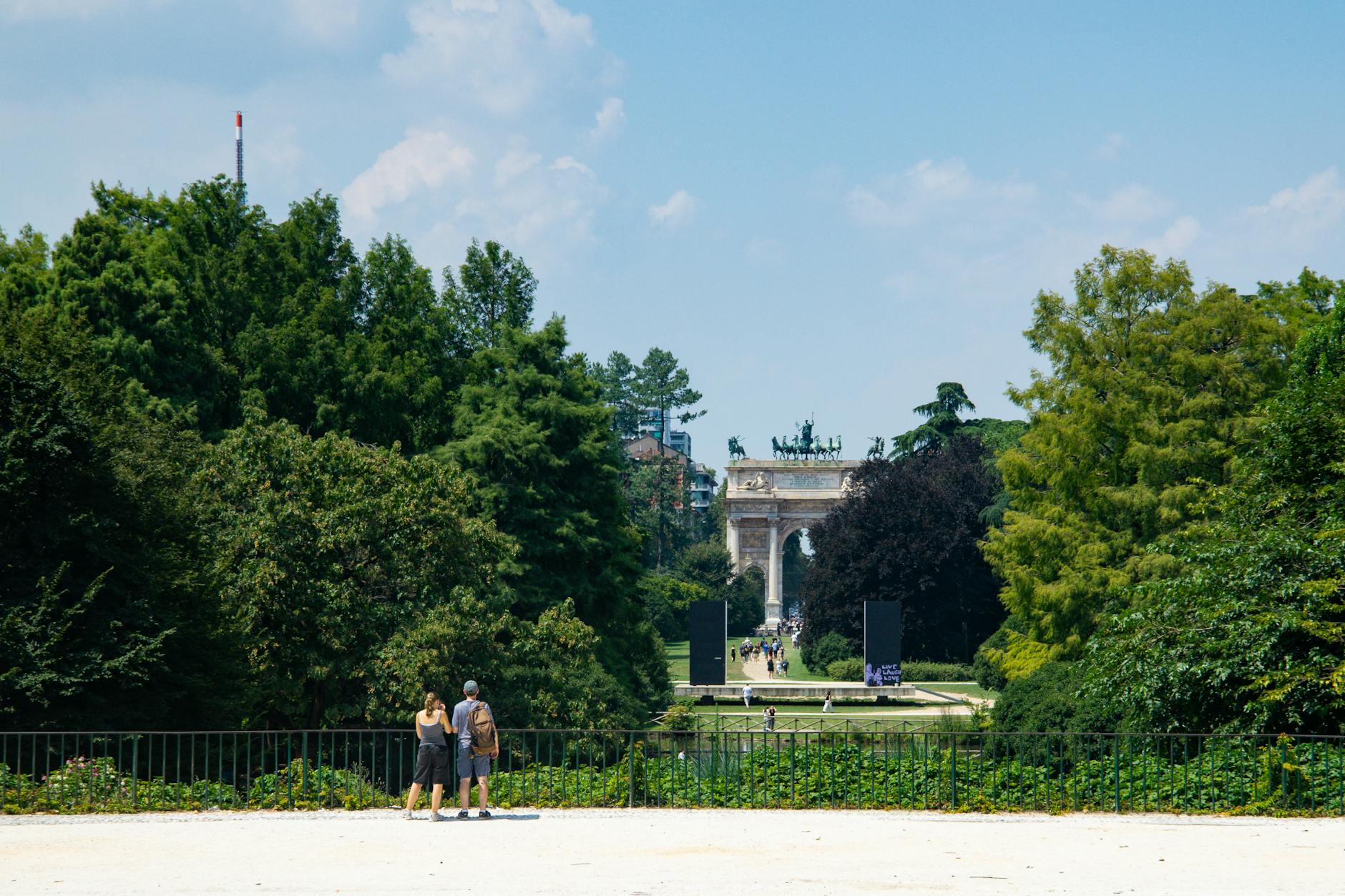 Romantic things to do in Milan sunset walk in Sempione Park